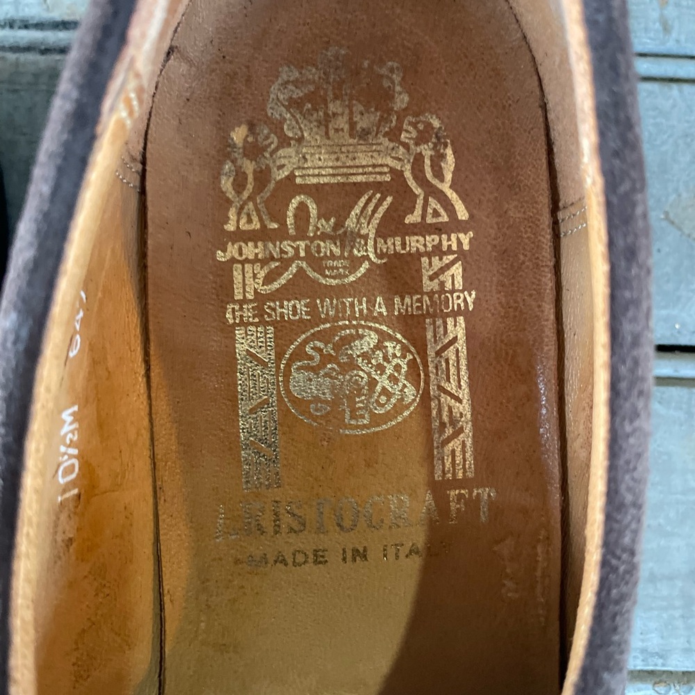 Johnston & Murphy Aristocraft Men's Brown Suede Loafers - Picture 8 of 9